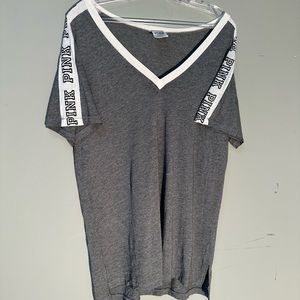 Pink Short Sleeve Grey T-shirt